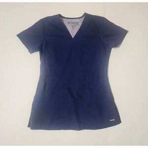 Greys Anatomy by Barco Women's‎ V-Neck Top - Size S (Navy Blue) Medical Scrubs